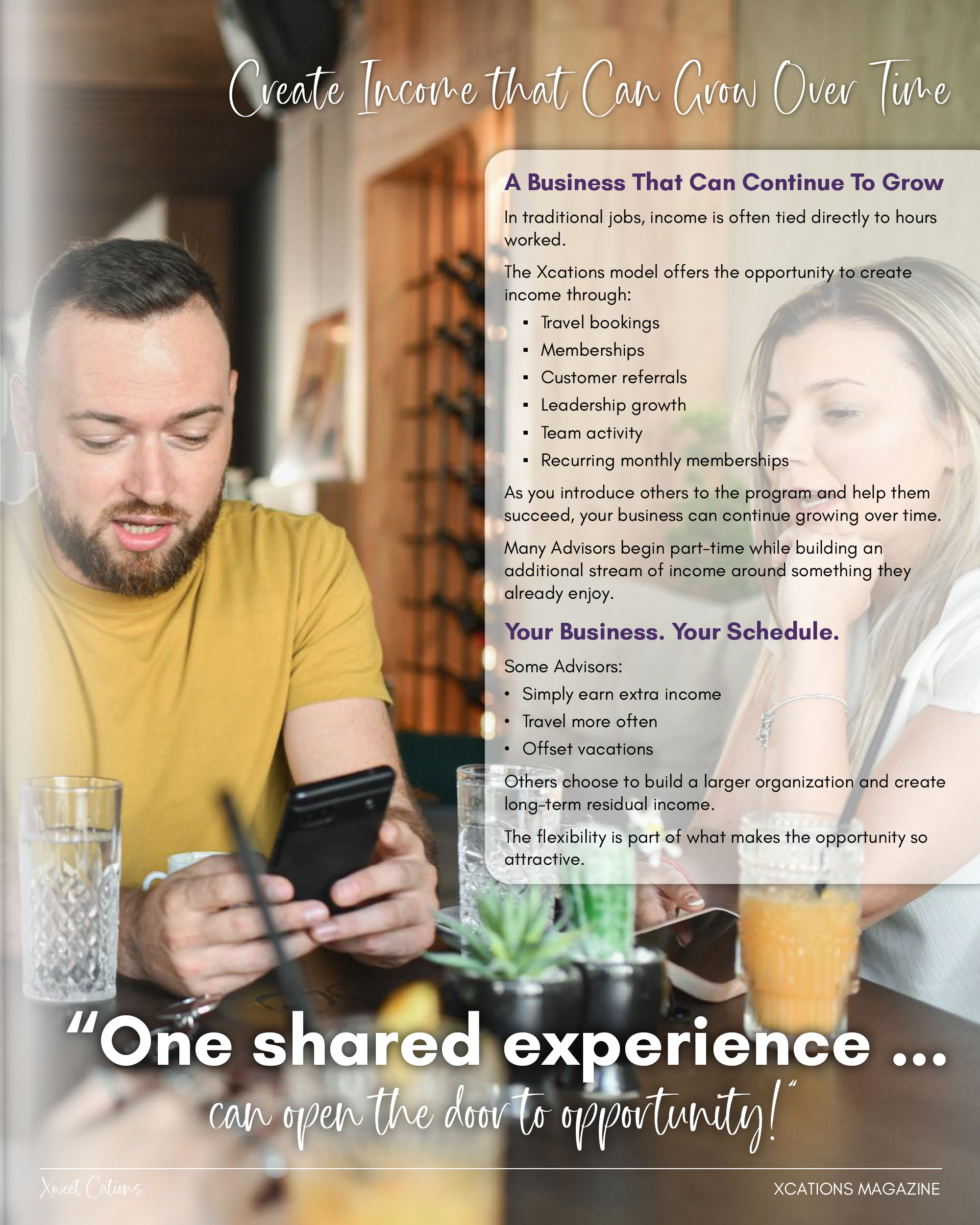 Xcations Mag Create Income Over Time